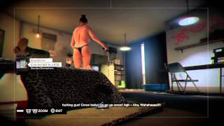 WATCH DOGS™ Privacy Invasion Sexy Naked Girl Russian Roulette