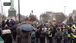 LIVE: Yellow Vests gather in Paris to protest against COVID measures and economic policies