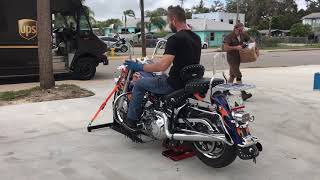 2004 Harley Davidson Softail Heritage Classic FLSTC (blue-orange) 2023 Fallen Cycles