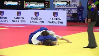 Gunes Muberra TUR -Georgieva Aleksa BUL 1:0 -40kg Cadet European Championships Sarajevo 2018 Repe