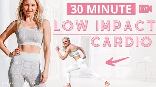 LOW IMPACT FAT BURNING CARDIO at home workout | Rebecca Louise