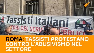 #Roma: tassisti protestano contro l'abusivismo nel settore