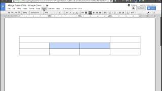 Google Docs - Merge Table Cells