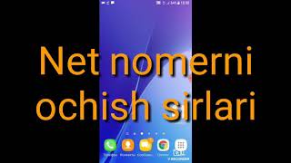 Нет номерни очиш Net nomerni ochish