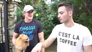 LOGAN PAULS DOG KONG DA SAVAGE RUNNING COMPILATION!!!  (R.I.P. KONG)