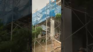 外牆拉皮日本立邦工法，塗裝石頭漆前牆面整平教學。