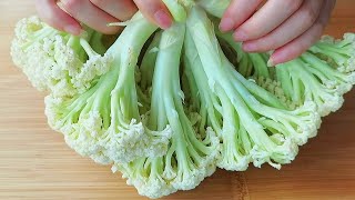 【小穎美食】花菜有人焯水，有人直接炒，都錯了，大廚教你正確做法，太香了