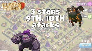 Атаки на 3 звезды 9ТХ, 10ТХ (LavaLoons, GoHo)