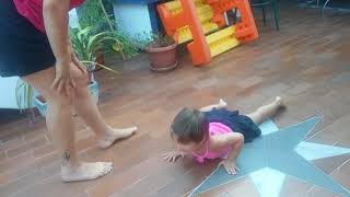 Funny Italian mom and niece exercise