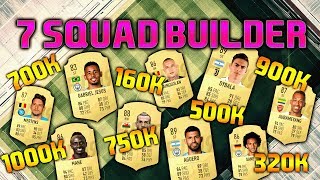 FIFA 19 7 SQUAD BUILDER 160K 320K 500K 700K 750K 800K 900K 1000K FUT CHAMPIONS SQUADS