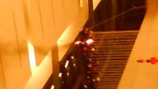 shopping centre on fire