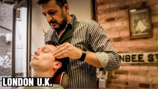Turkish Barber Head, Face, and Arm Massage - HairCut Harry experiences Jack The Clipper, London U.K.