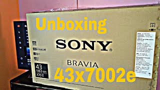 Unboxing and review sony bravia kD_43x7002e 4k hdr tv in hindi
