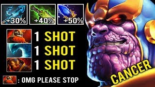 OMG +120% DAMAGE 1 SHOT KILL Mid Thanos Trident Crazy Defense Comeback 7.24 Imba Dota 2