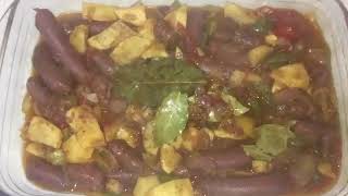 مطبخي مع ثريا - اسهل واطعم صینیه سجق بالبطاطس ممکن تعملوها طعمها روووعه