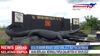 BATALYON MARINIR MERAUKE SUKSES KAWAL ATLIT MUAYTHAI DAN PANAHAN