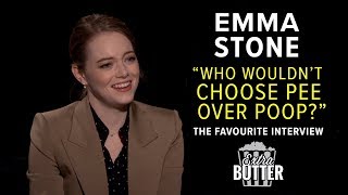 Emma Stone talks pee and poop in 'The Favourite' | Extra Butter funny interview