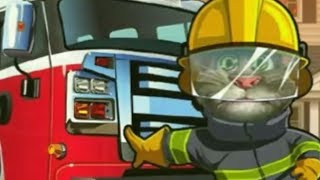 Мульт игра Кот Том стал пожарным , мультики про пожарную машинку для детей, #игра с машинками