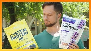 Olimp System Protein 80 и OstroVit Economy WPC80.eu