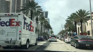 Почему улицы США пустые Еду по Майами русский район 05.17 Sunny Isles дом Porsche