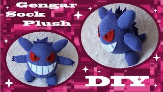 ❤ DIY Gengar Sock Plush! How To Make A Cute Pokemon Plushie! ❤