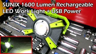 SUNIX 20W 1600Lm LED Rechargeable Work Light