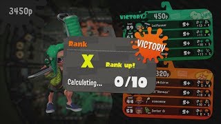 Splatoon 2 - Ranked Battle - Splat Zones (S+9 to Rank X)