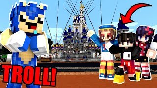 Minecraft Sonic - SONIC TROLLS KIDS AT DISNEY WORLD!