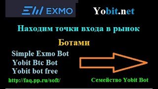 Yobit Bot, Yobit Btc Bot, Exmo Bot - определение точек входа в рынок