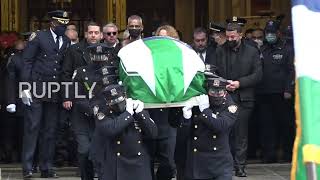 USA: Thousands of police officers attend funeral of slain detective in NYC
