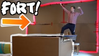 GIANT BOX FORT LOUNGE!