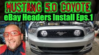 Eps.1 Mustang GT coyote 5.0  ebay long tube headers from speed daddy fit