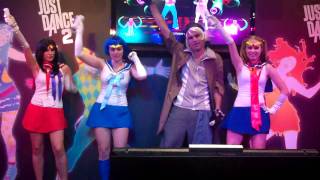 Sailor Moon plays Just Dance 2 at Comic Con 2010