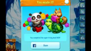 Pet Rescue Saga Level 1409  Sunset Sanctuary  no boosters