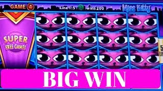 Miss Kitty Slot Machine Bonus ★BIG WIN★ SUPER FREE GAMES WON ! Wonder 4 Slot $8 Bet Bonus ★BIG WIN★