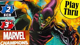 MARVEL CHAMPIONS - Expert GREEN GOBLIN Mutagen Formula vs Captain America and Spider-Man