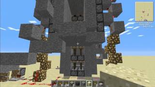 Поршневой лифт в minecraft.