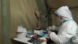 Работа военно-медицинских специалистов ЮВО в мобильном госпитале в Абхазии