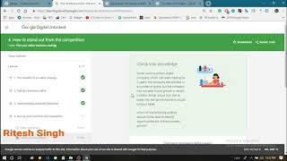 Google Digital Unlocked Certificate - 24th Badge Solved(Plan your online business strategy)
