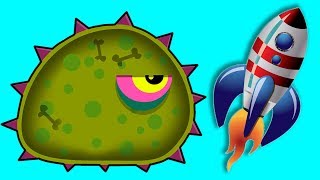 Суровый ЛИЗУН ГЛАЗАСТИК съедает все в городе 3! Игра Mutant Blobs Attack с ПАПУЛЕЙ