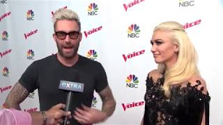 Gwen Stefani & Adam Levine Chat with Extra on The Voice Red Carpet, May 22, 2017