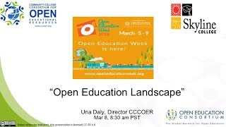 The Open Education Landscape, #OEWeek 2018 at Skyline Community College: