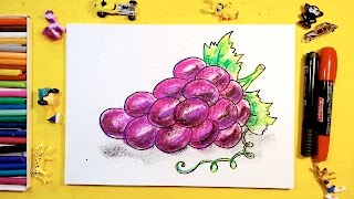 Как нарисовать ВИНОГРАД / Урок рисования для детей от 3 лет