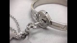 Titanium Key Necklace And Lock Bracelet Couple Set  NZ150225 3  6315538817