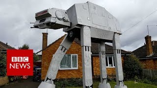 Giant Star Wars model built in garden - BBC News