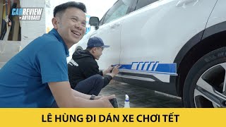 Lê Hùng đi dán Kia Sorento và Nissan Navara CHƠI TẾT