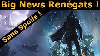 Destiny 2 Renégats ! News, Nouveau Mode De jeux, Détails Emplacement des Armes, Cité des Rêves ...