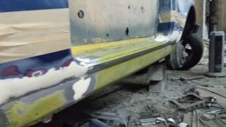 Замена и усиление порогов Нива 21213, покраска переходом