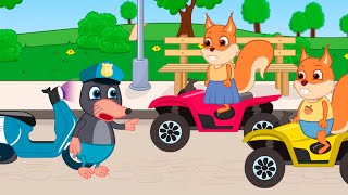Famille d'Écureuil - Flic contre coureurs Animé 2023 en Français