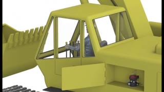 Excavator Lubrication System Animation